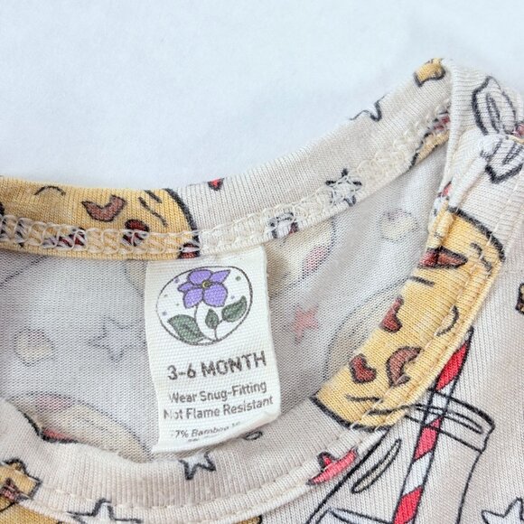 Baby Girls Bamboo Winter Christmas Holiday Santa Cookies Print Twirl Dress 3-6m - Picture 4 of 9